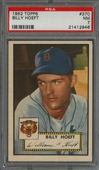 1952 Topps #370 Billy Hoeft - PSA NM 7